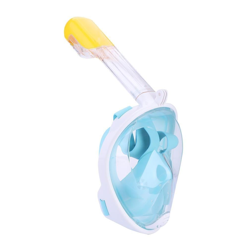 Детская полнолицевая маска для плавания Free Breath XS M2068G с креплением для камеры Бирюзовый