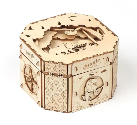 Головоломка квест-бокс Cкринька Джунглі DIY Jungle Secret Treasure Box wooden kit (473466) Головоломка квест-бокс Cкринька Джунглі DIY Jungle Secret Treasure Box wooden kit (473466)