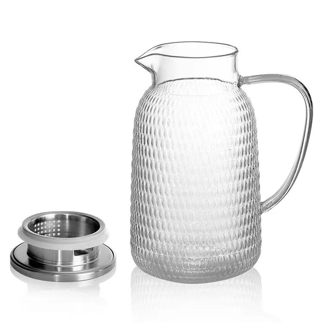 Кувшин стеклянный Edenberg с крышкой 1,8 л (EB-19587) - фото 4