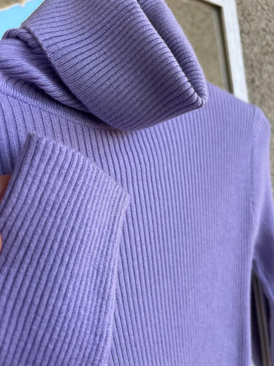 Светр жіночий A-N 920 водолазка гольф рубчик високий комір OS Бузковий (2936) - фото 5 Светр жіночий A-N 920 водолазка гольф рубчик високий комір OS Бузковий (2936) - фото 5