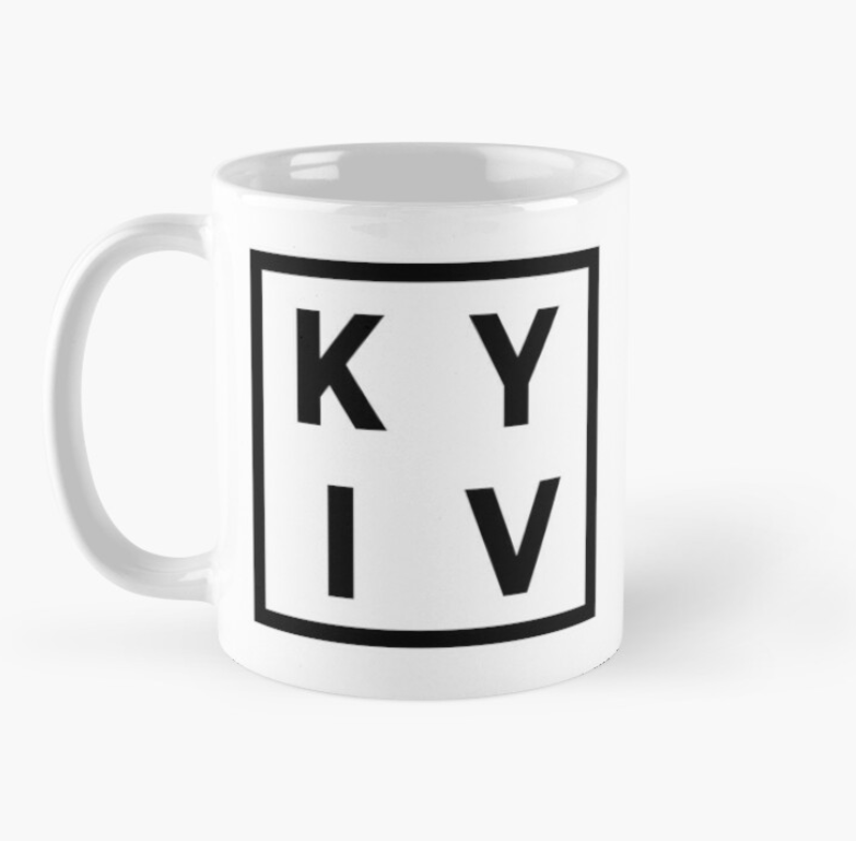 Чашка керамическая с принтом "Kyiv" 330 мл Белый (УКР306Ч)