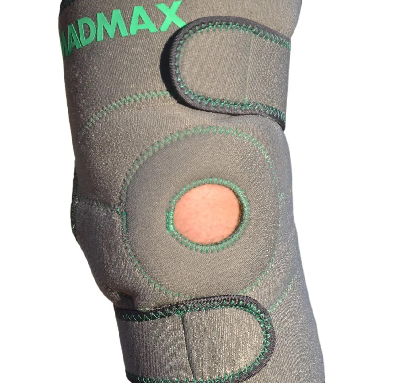 Наколенник MadMax MFA-295 Zahoprene Universal Knee Support Dark Grey/Green (62-68-MFA--295-U) - фото 2