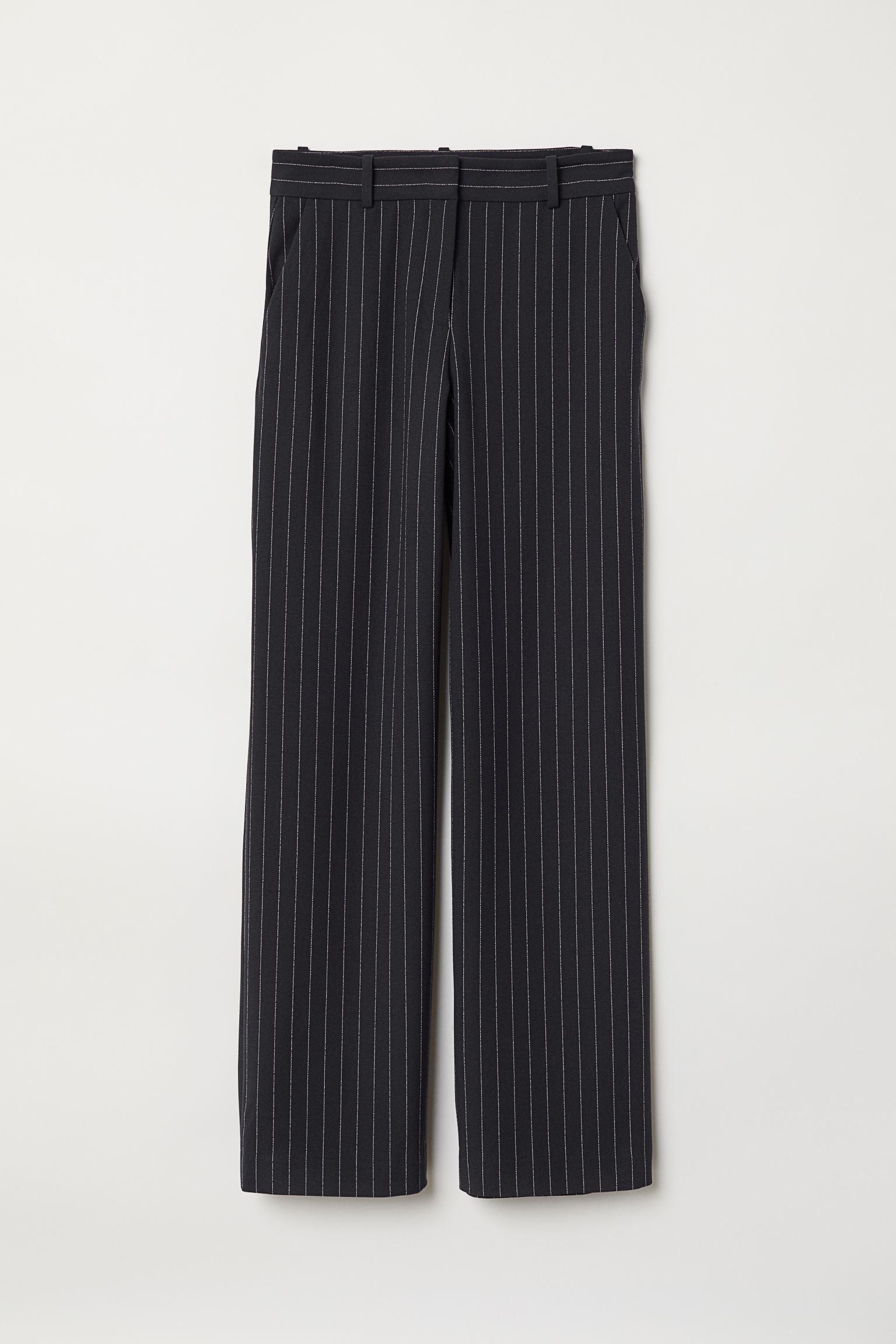 Брюки H&M полоска р. 38 Темно-синий (2201674601)