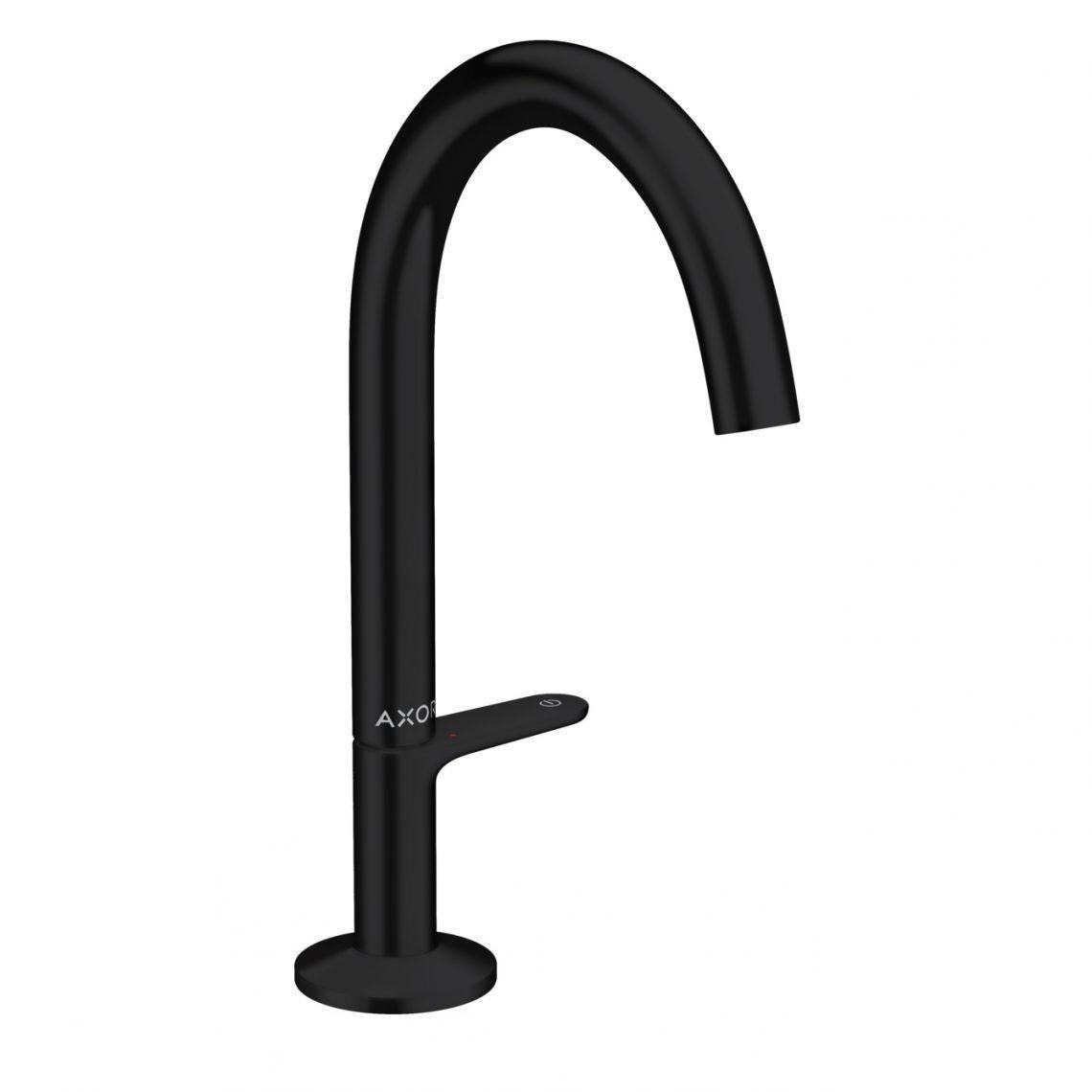 Смеситель для умывальника Axor One Select 170 с донным клапаном push-open Black matt (48020670)