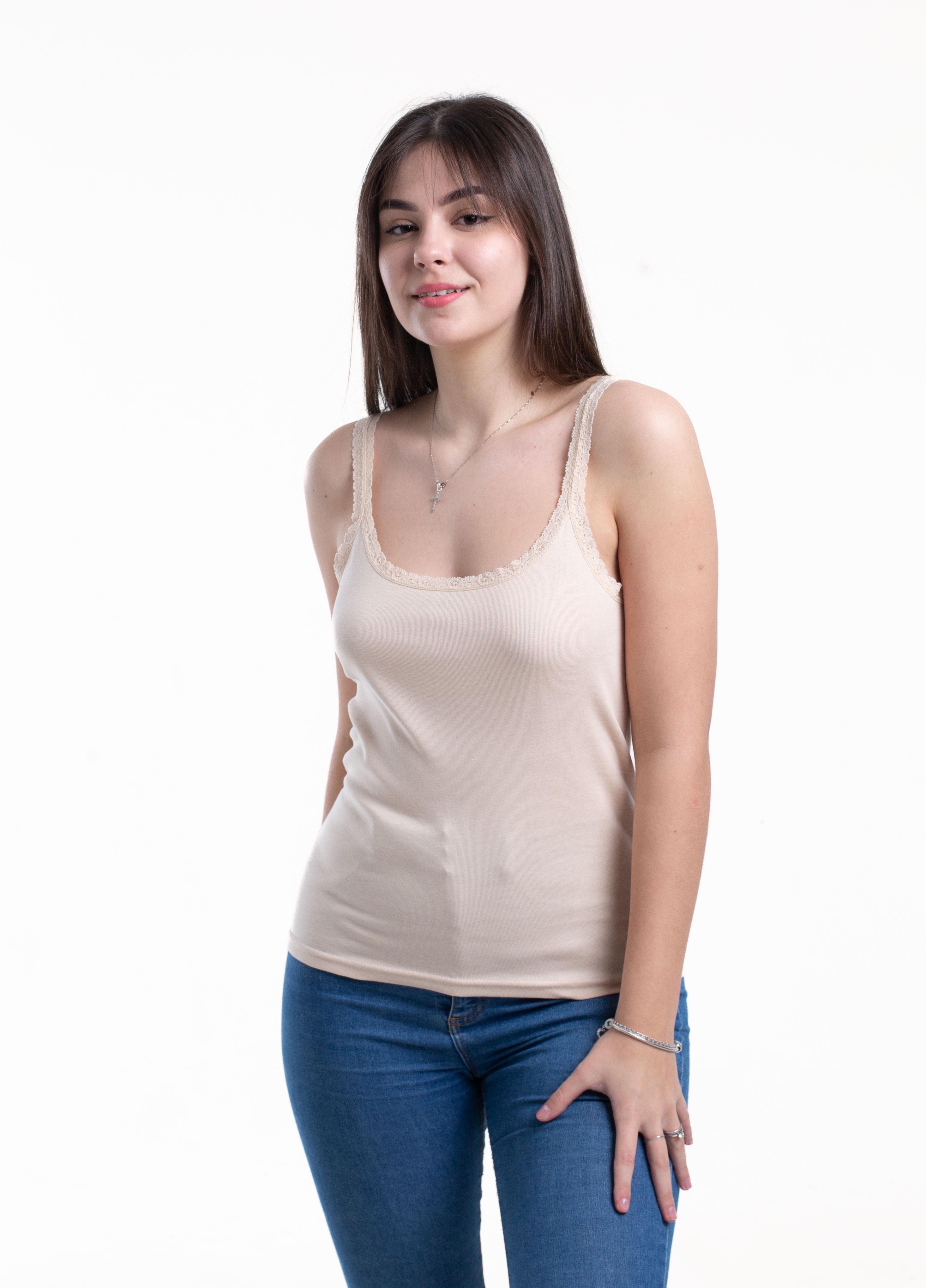 Майка женская Наталюкс L Бежевый (2121133287541) Майка женская Наталюкс L Бежевый (2121133287541)