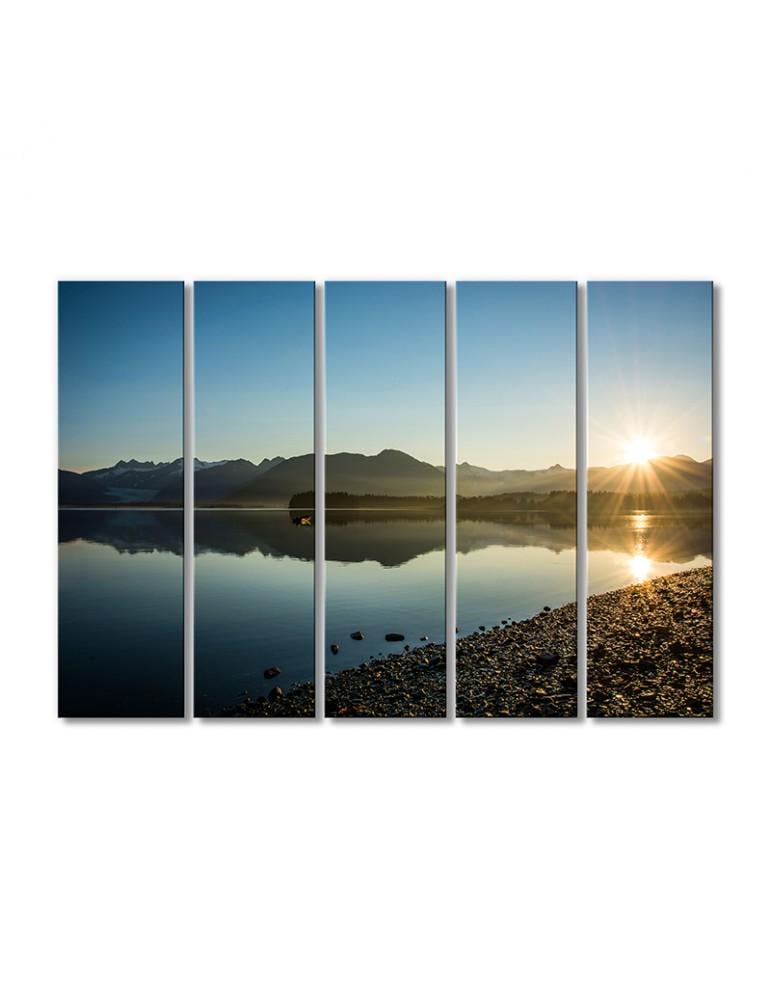 Картина модульная Пресное озеро на рассвете 5 модулей 120x180 см Картина модульная Пресное озеро на рассвете 5 модулей 120x180 см