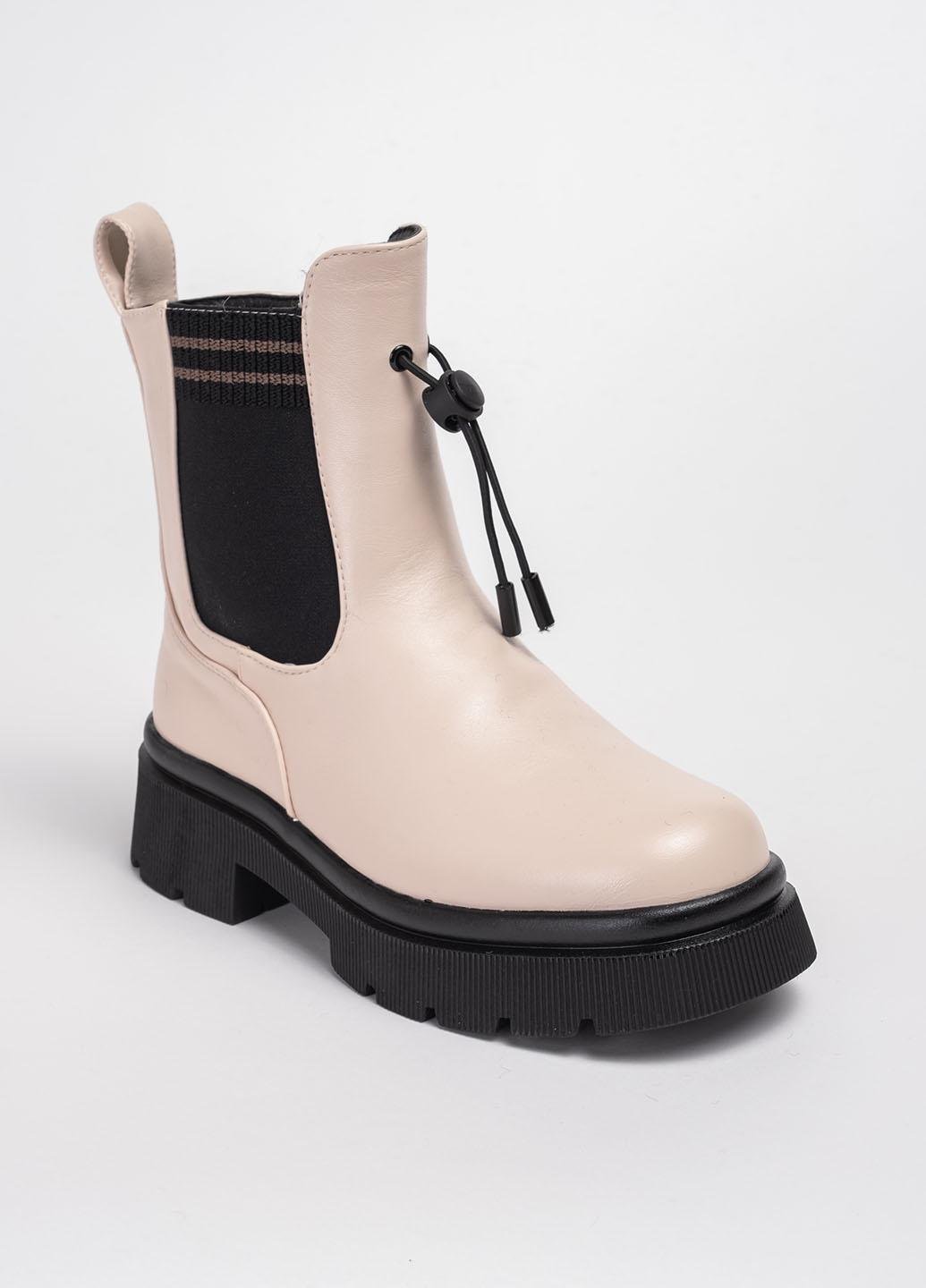 Ботинки детские зимние Fashion на меху р. 35 Бежевый (342018_35)