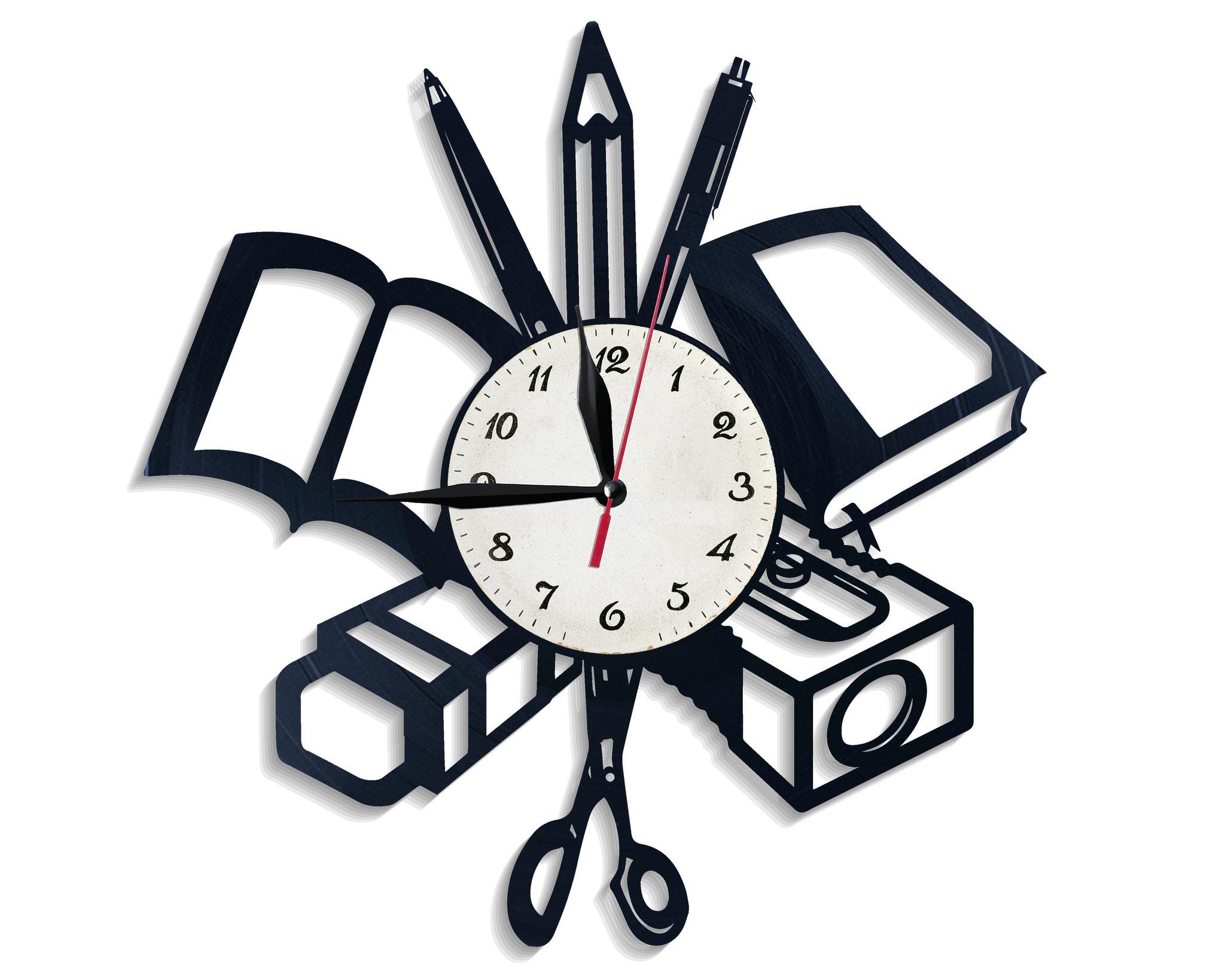 Часы настенные Канцелярия 2842 из виниловой пластинки