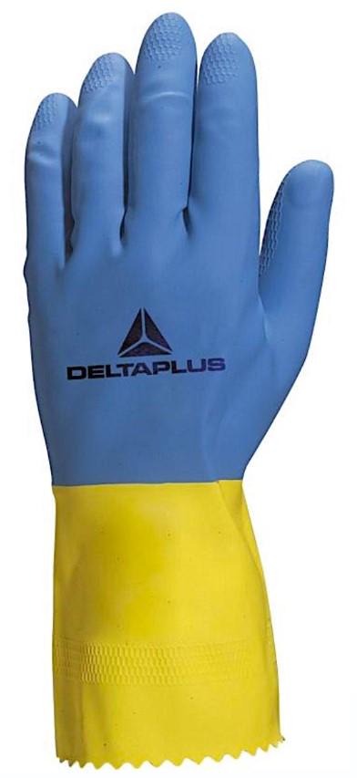 Хозяйственные перчатки Delta Plus DUOCOLOR VE330 р. 10 Желто-синий (37243602)