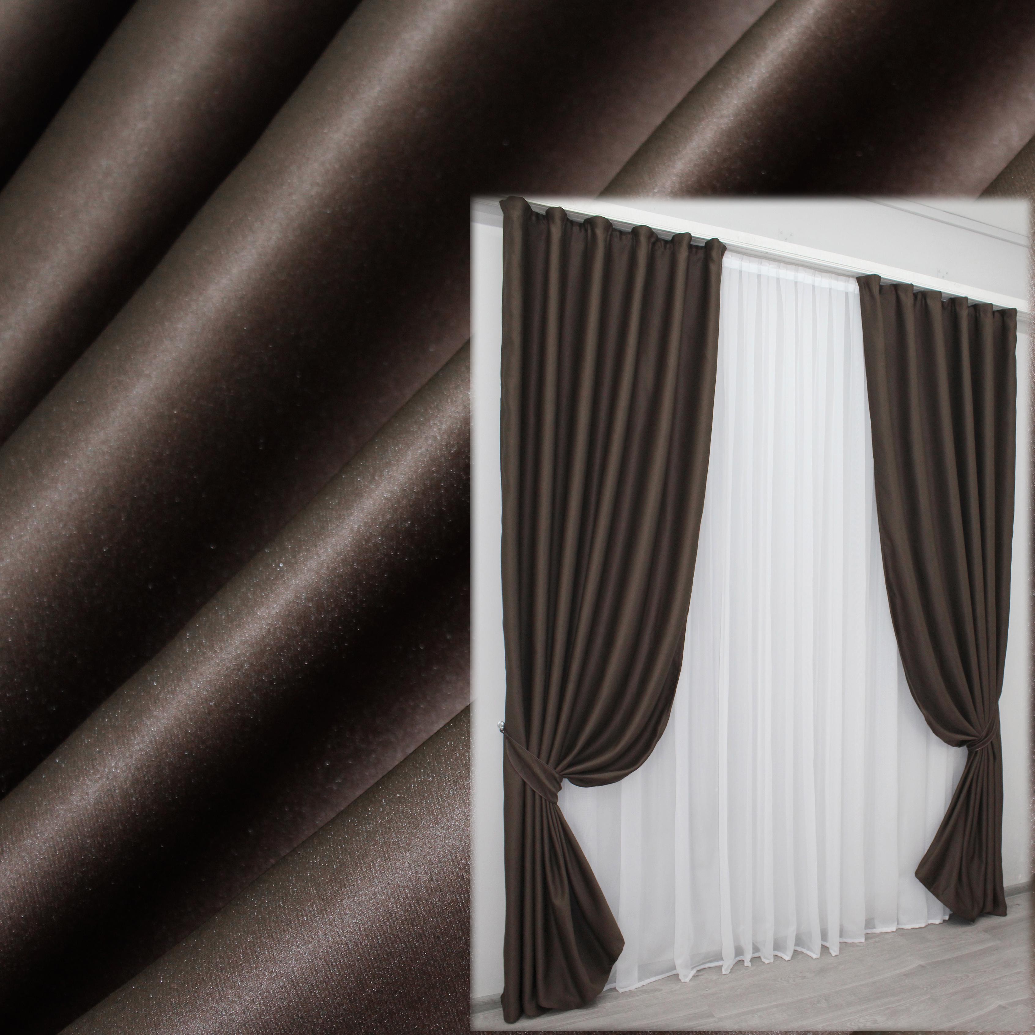 Комплект штор VR-Textil Bagema Rvs № 1008ш 100х270 см 2 шт. Шоколадный (31-362) - фото 2 Комплект штор VR-Textil Bagema Rvs № 1008ш 100х270 см 2 шт. Шоколадный (31-362) - фото 2
