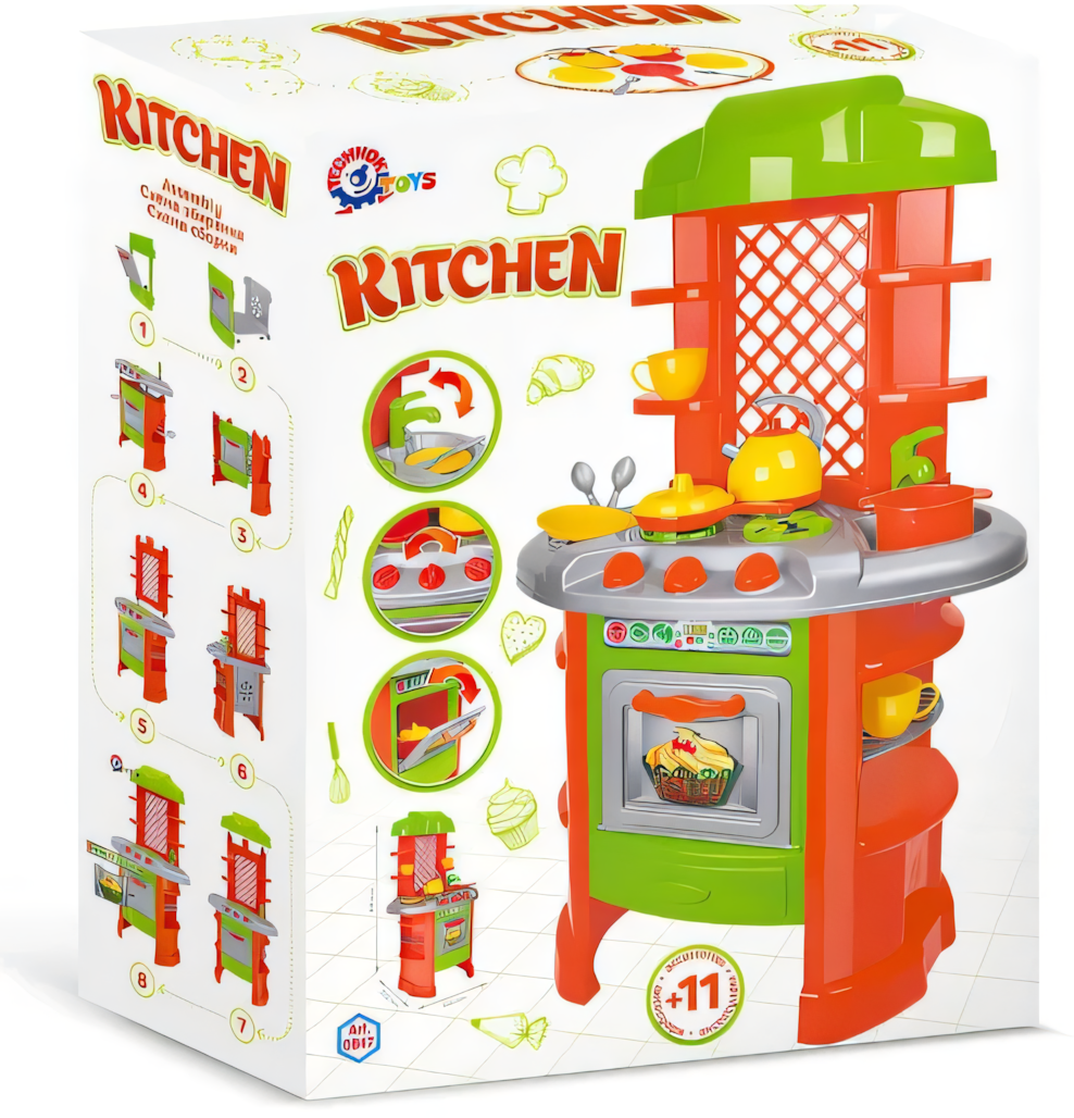 Игрушка Кухня с посудой Красный (IG-173-N-130)