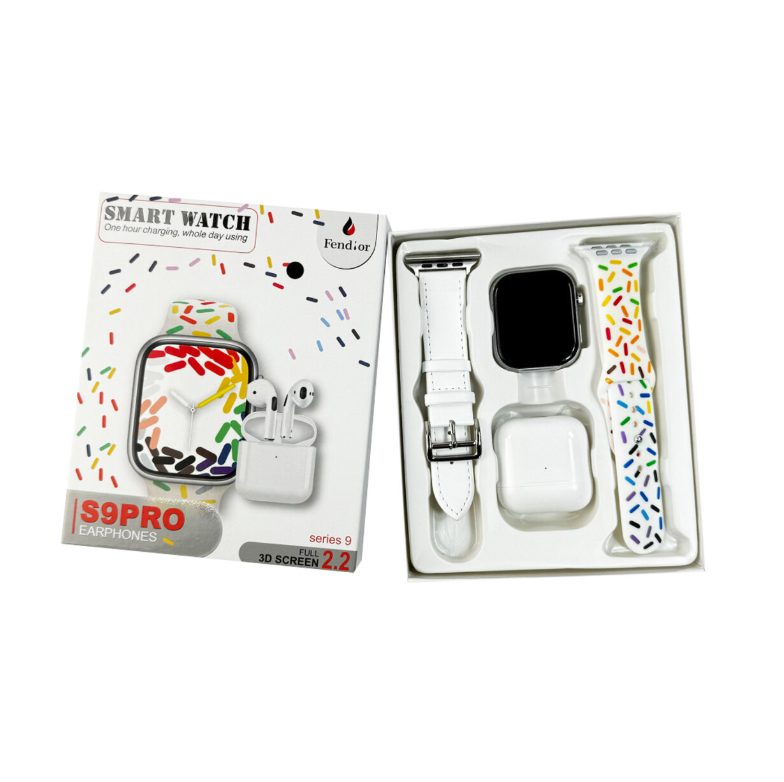 Набір смарт-годинник Fendior S9 Pro та TWS навушники BT 5.2 2-2.2" 200 mAh Starlight (FendiorS9PStarlight) - фото 5 Набір смарт-годинник Fendior S9 Pro та TWS навушники BT 5.2 2-2.2" 200 mAh Starlight (FendiorS9PStarlight) - фото 5