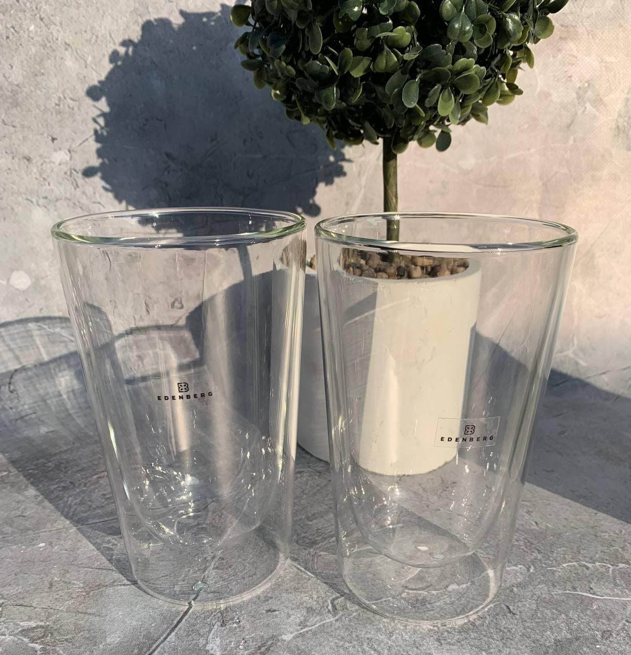 Набір склянок Edenberg із подвійними стінками 2 шт. 360 мл (EB-19515) - фото 1