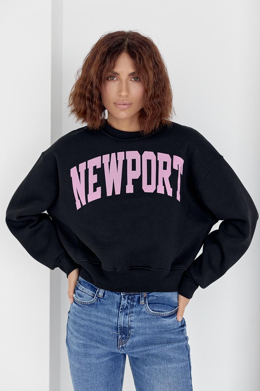 Свитшот укороченный "Newport" S Черный (12489579) Свитшот укороченный "Newport" S Черный (12489579)