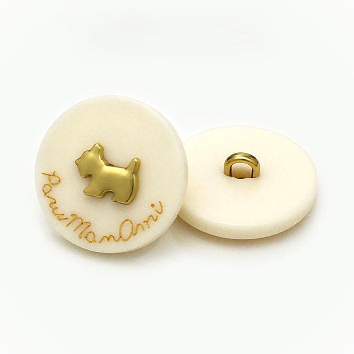 Пуговица Scotch Terrier LuxFabric на ножке пластик 15 мм 1 шт. Айвори (ПЛ0015ц03)