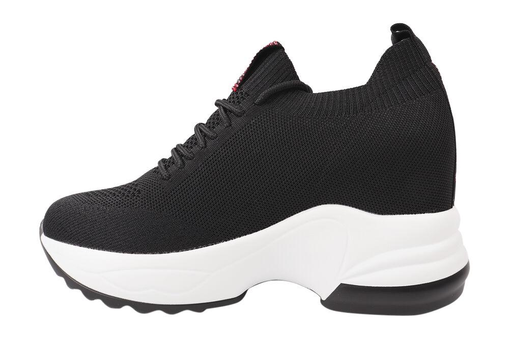 Кросівки жіночі Vikonty з текстилю на платформі р. 38 Чорний (255-21DKH) - фото 2