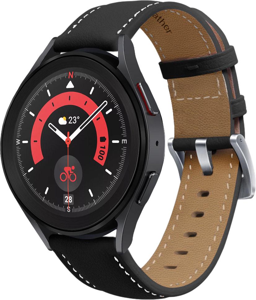 Ремінець шкіряний Folsa для Galaxy Watch 5 Pro Black (31539-2B)