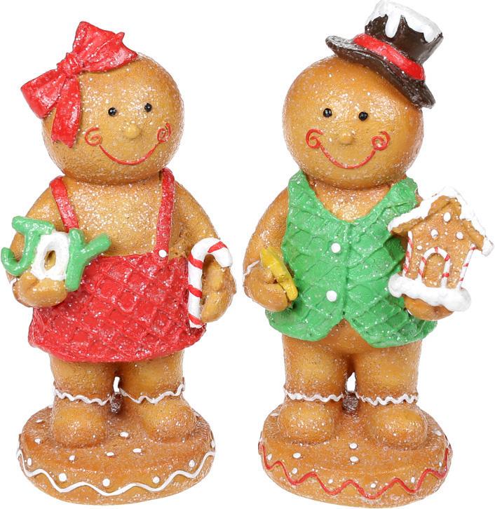 Набор декоративных фигурок Пряничный Человек 17 см 2 шт. Набор декоративных фигурок Пряничный Человек 17 см 2 шт.