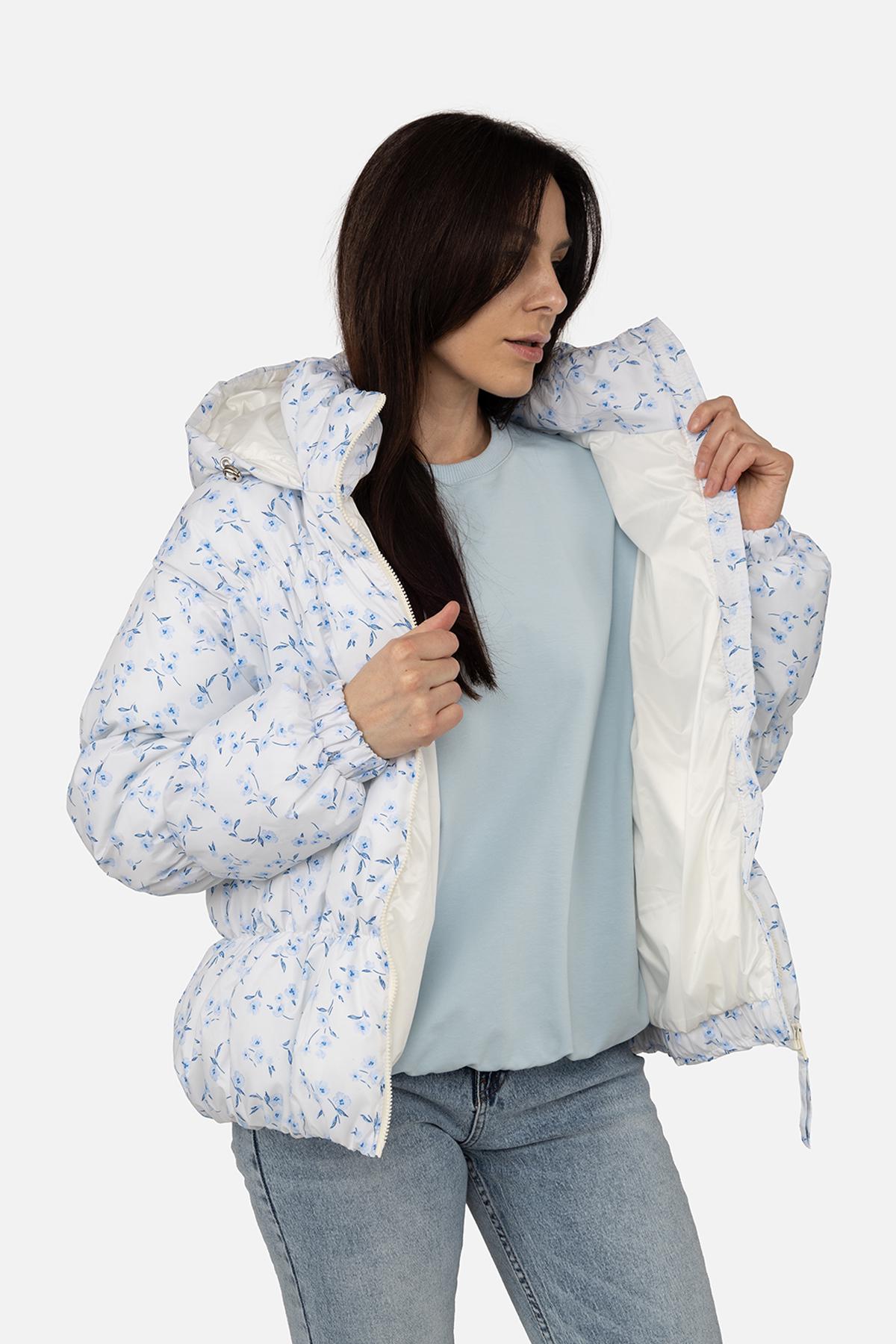 Куртка коротка жіноча р. 44 Молочний (SKT001039239) - фото 4 Куртка коротка жіноча р. 44 Молочний (SKT001039239) - фото 4