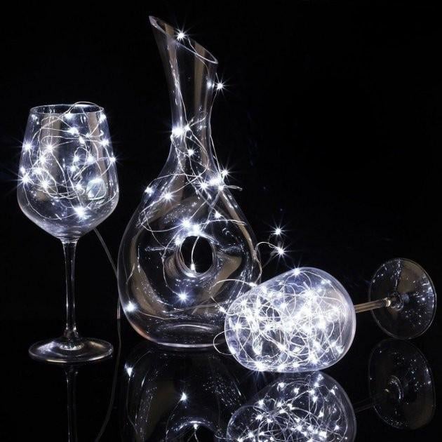 Гірлянда світлодіодна нитка Крапля роси 3 м на батарейках/USB 220В Білий - фото 8 Гірлянда світлодіодна нитка Крапля роси 3 м на батарейках/USB 220В Білий - фото 8