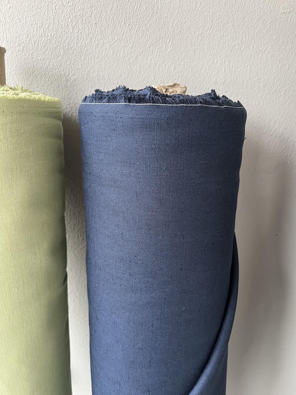 Ткань LINEN PLUS 52% льна и 48% хлопка 143 см 999 Темно-синий - фото 3 Ткань LINEN PLUS 52% льна и 48% хлопка 143 см 999 Темно-синий - фото 3