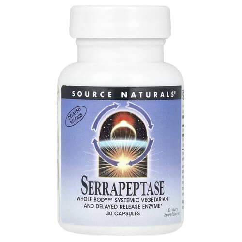 Серапептаза Source Naturals Serrapeptase 120,000 SPU 30 Capsules (SNS-01948)