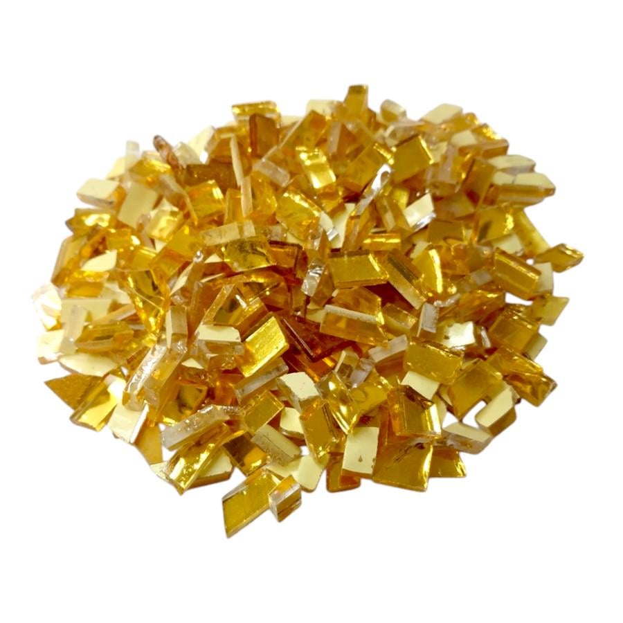 Набор кусочков мозаики неправильной формы 4 мм 250 г Золотистый (2905)