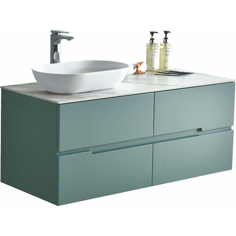 Тумба с умывальником подвесная Devit Linea 081200O 120x62,2x52 см Зеленый (194103)