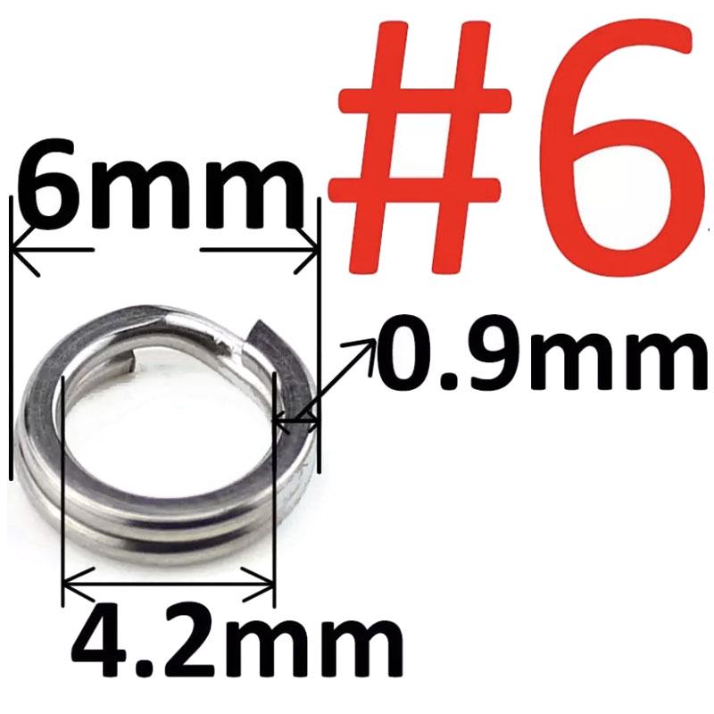 Заводное кольцо FOX Split Ring 6 d 6 мм 20 кг 1 шт. (9879) - фото 2