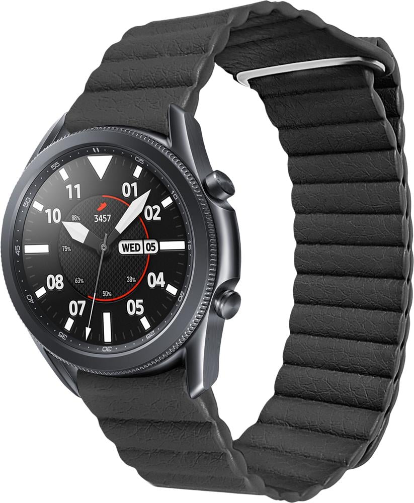 Ремінець шкіряний Genis для Galaxy Watch 3 45 мм Black (26513-2B)
