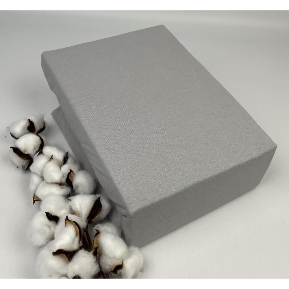 Простынь Maison D'or трикотажная на резинке 180x200 см с наволочками 2 шт. 50x70 см Grey (2000022281106) - фото 1 Простынь Maison D'or трикотажная на резинке 180x200 см с наволочками 2 шт. 50x70 см Grey (2000022281106) - фото 1