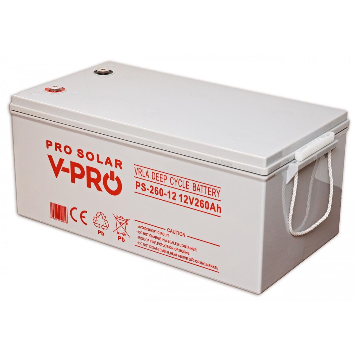 Аккумулятор Volt Polska Deep Cycle VPRO Solar VRLA 12V 260 Ah (6AKXDEEP26)