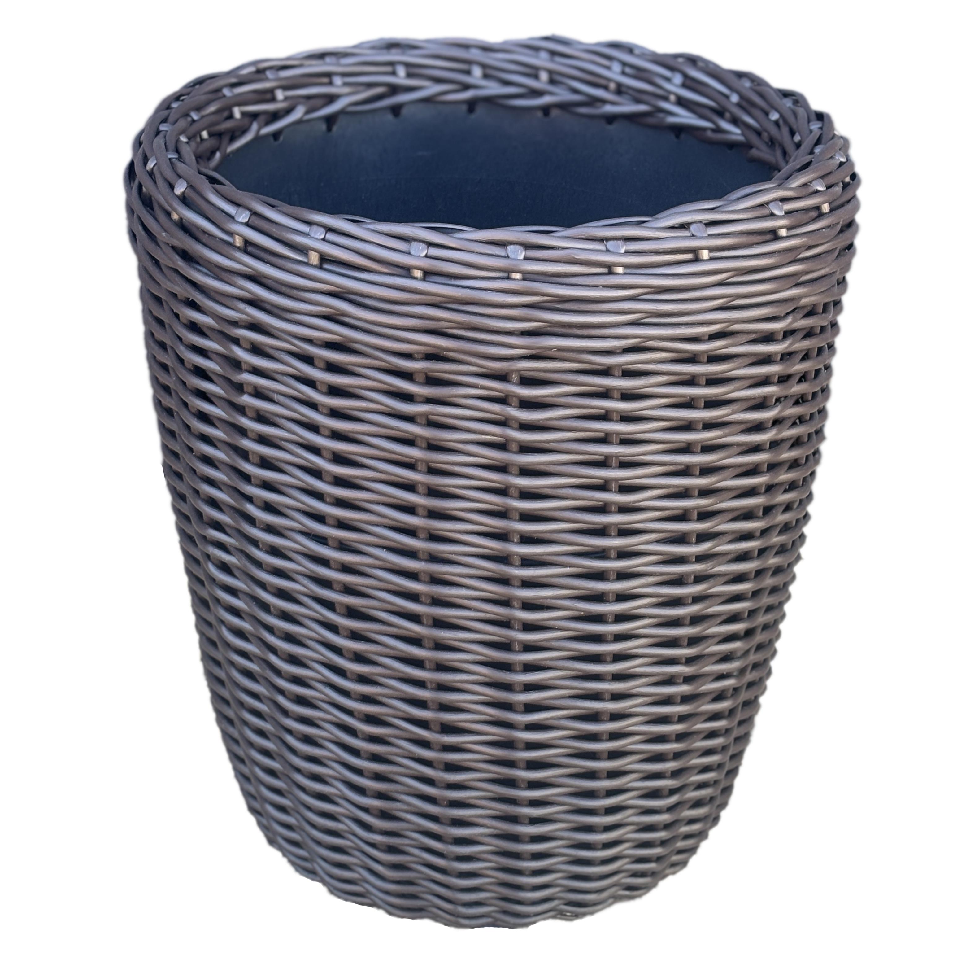 Кашпо высокое для цветов и растений из искусственного ротанга/ручной работы 16 л Венге - фото 1 Кашпо высокое для цветов и растений из искусственного ротанга/ручной работы 16 л Венге - фото 1