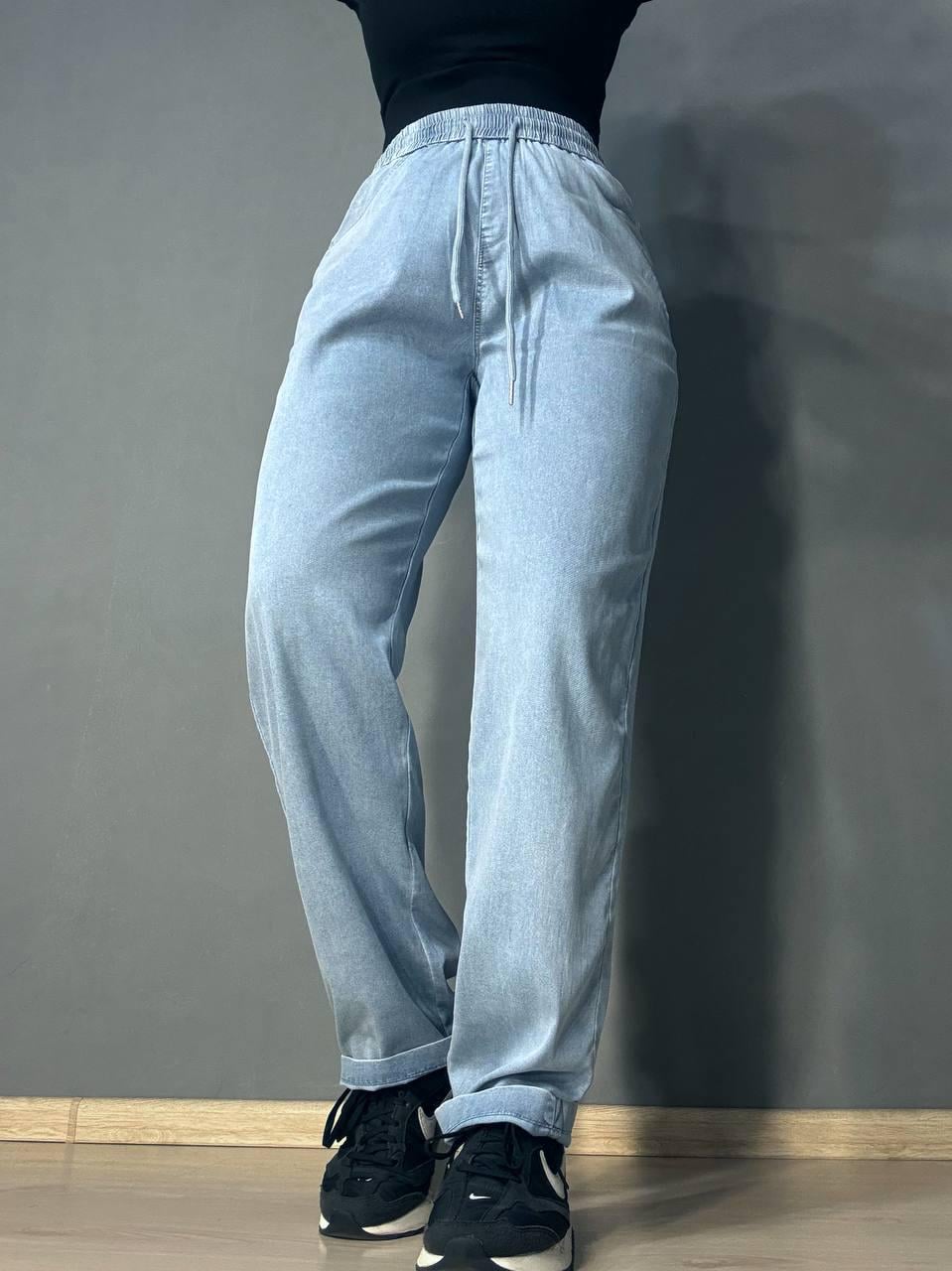 Джинсы женские Immet 8602 MOM тенсель тонкие талия на резинке р. 36 Голубой (7052) Джинсы женские Immet 8602 MOM тенсель тонкие талия на резинке р. 36 Голубой (7052)