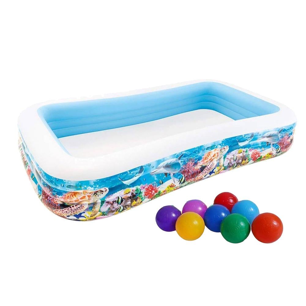 Бассейн надувной детский Intex 58485-1 Тропический риф с шариками 10 шт. 305х183х56 см (173324)