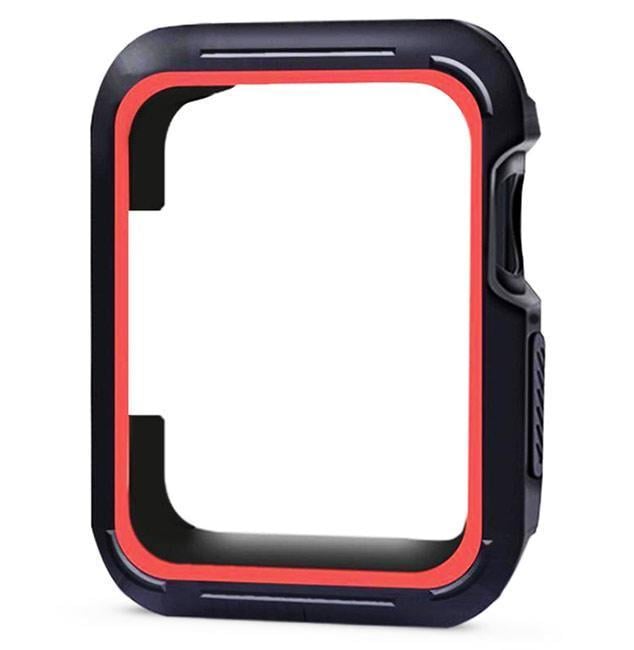 Силиконовый защитный корпус Primo для Apple Watch 44 мм Black/Red (863438212)