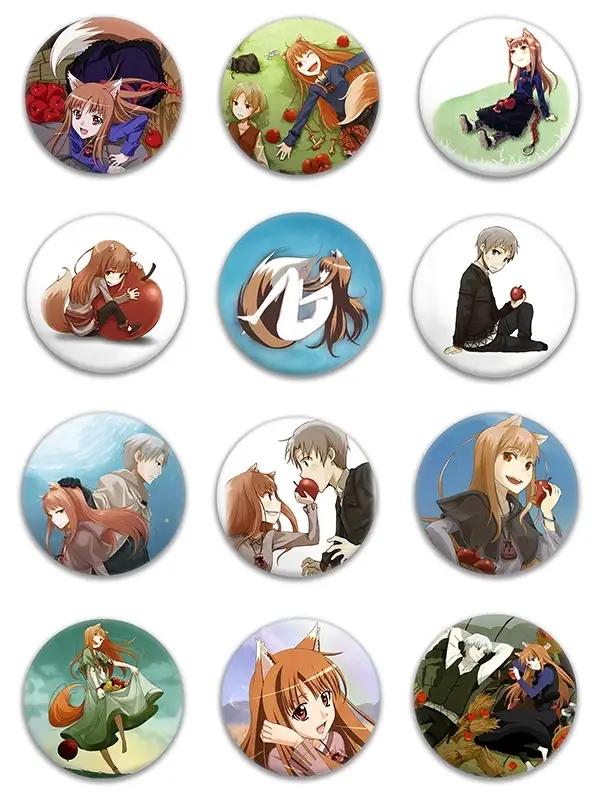 Комплект значков Аниме Spice and Wolf 12 шт. (NZN00003)