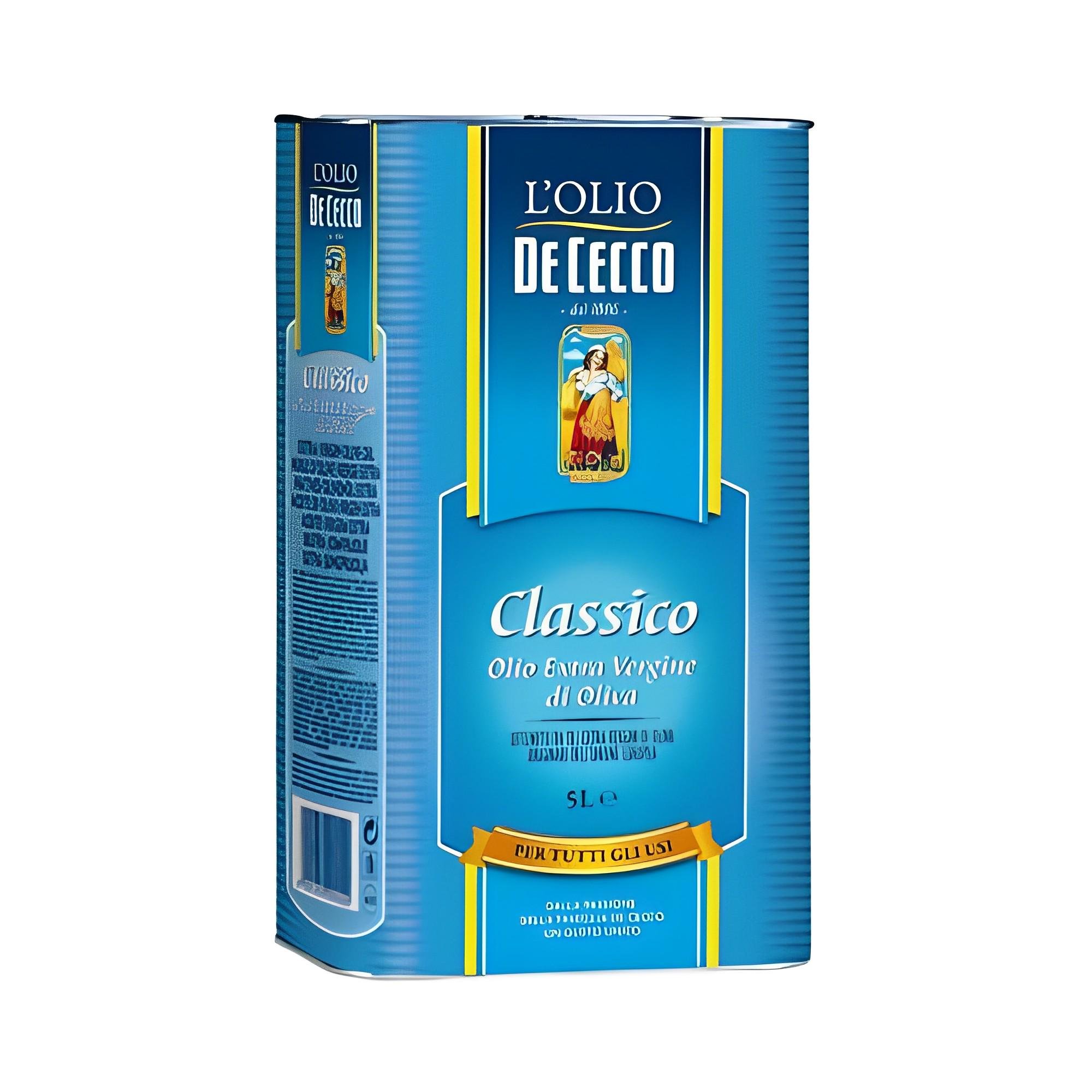Масло оливковое De Cecco Extra Vergine для жарки железная банка 5 л (1633388167)