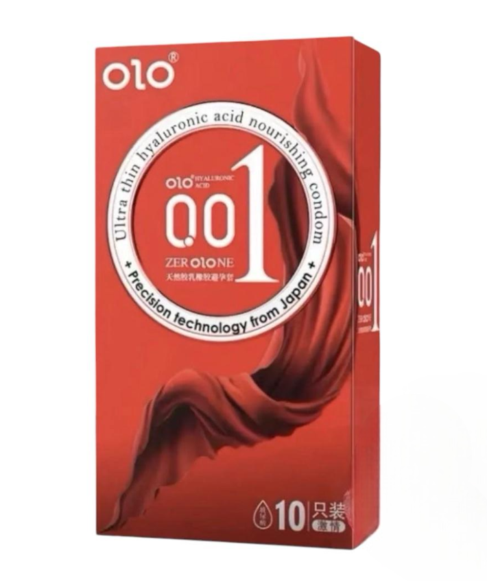 Презервативы OLO с гиалуроном 10 шт. Красный (00482)