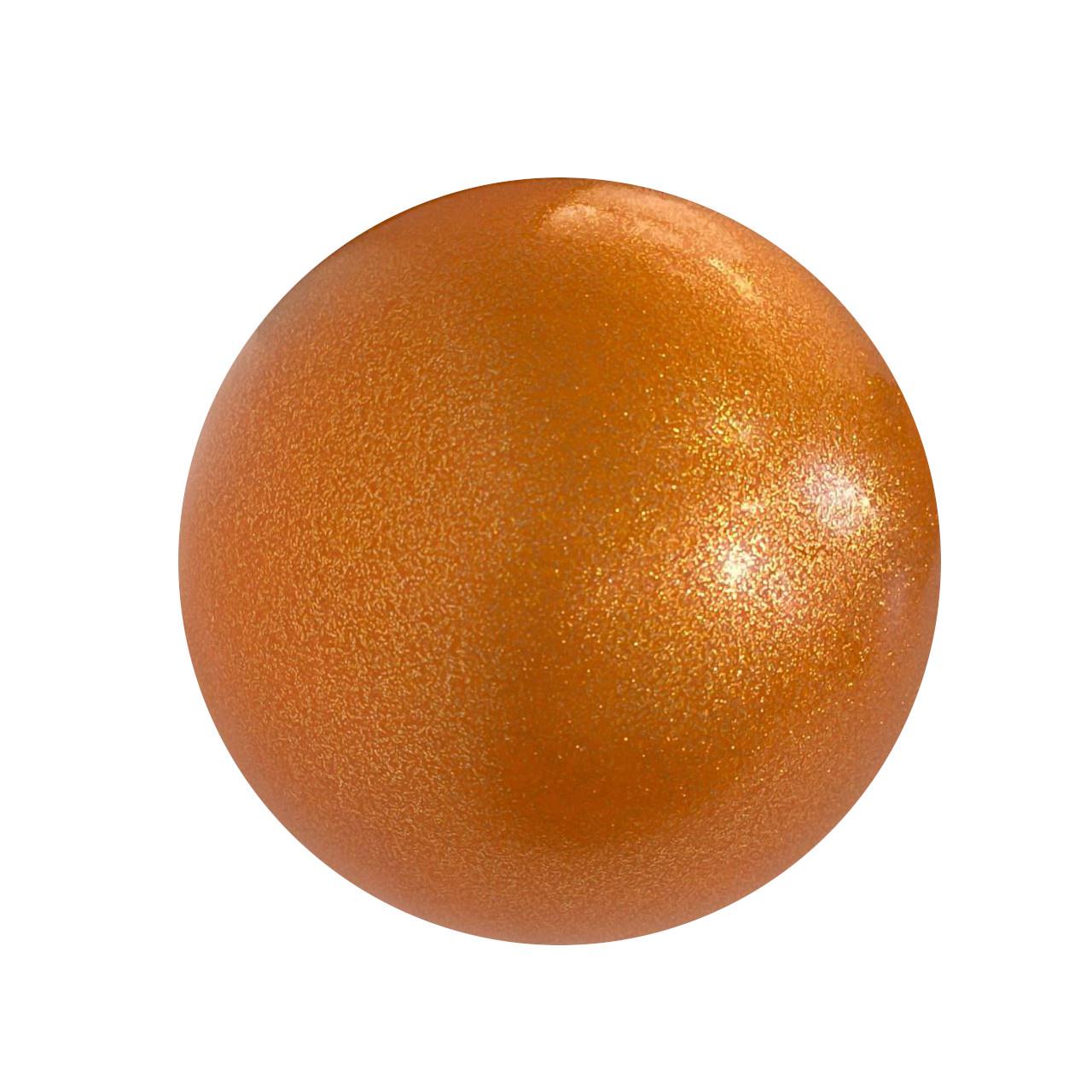 М'яч для художньої гімнастики 15 см Помаранчевий з глітером