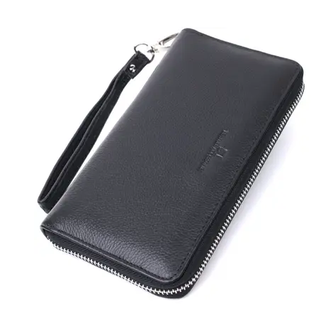 Клатч унисекс ST Leather 22697 на одно отделение из натуральной кожи Черный