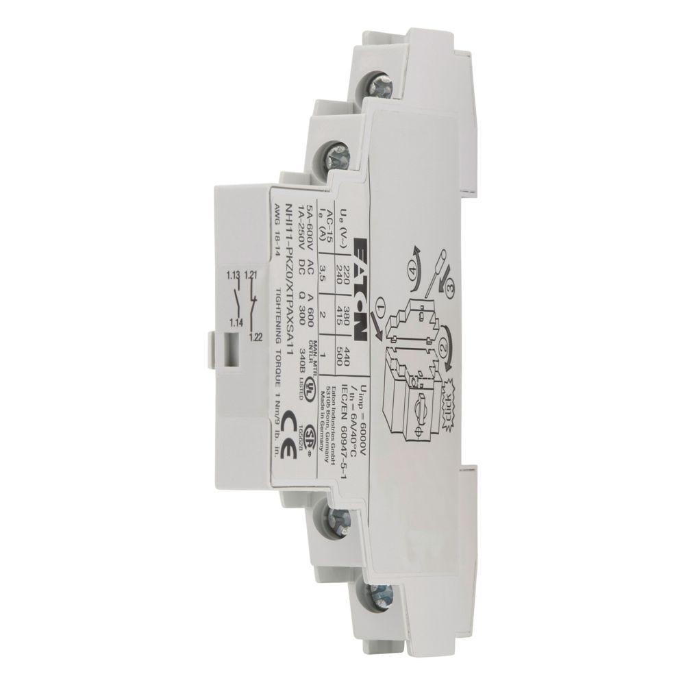 Блок дополнительных контактов Eaton NHI11-PKZ0 боковой 1НВ+1НЗ для PKZM (72896)