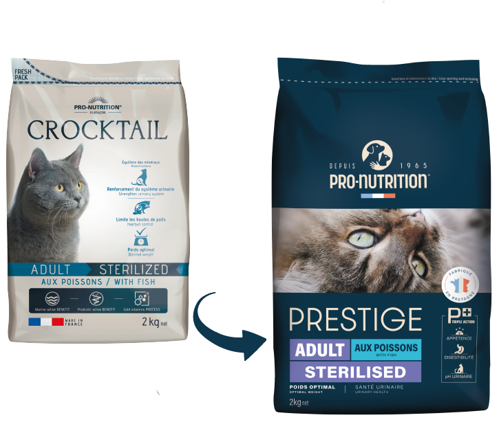 Корм сухий повнораціонний для дорослих стерилізованих кішок Pro-Nutrition Flatazor Prestige Cat Sterilized Fish з рибою - фото 4