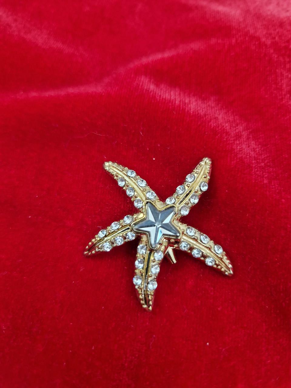 Брошь Морская звезда Золотистый (1862620624) Брошь Морская звезда Золотистый (1862620624)