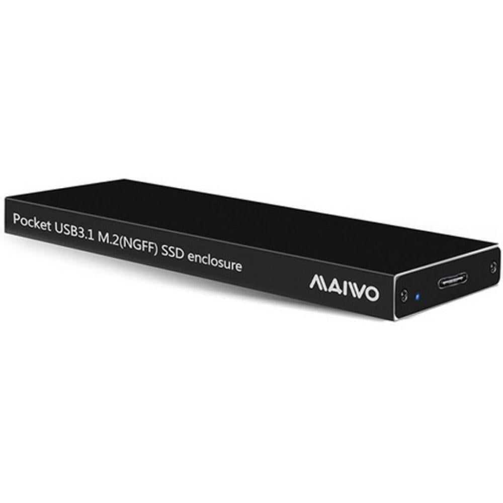 Карман для M,2 Maiwo K16NC 1,8" Black USB 3,1 Type-C 2230/2242/2260/2280