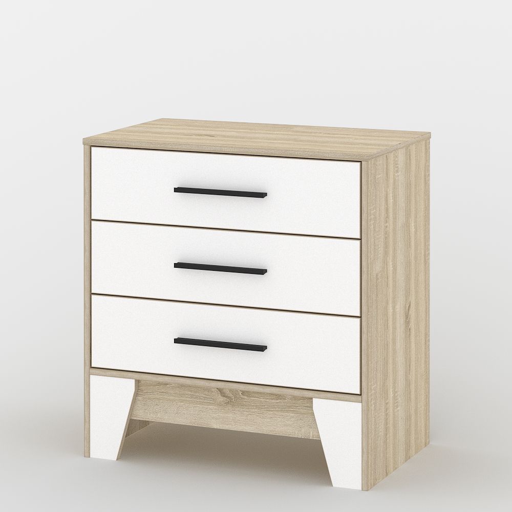 Комод Тиса Меблі 115 Дуб сонома/Білий (619d00d85cdaea1c79005514)