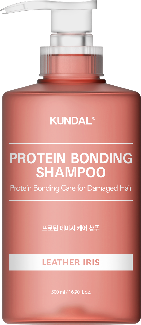 Шампунь натуральный для поврежденных волос Kundal Protein Bonding Leather Iris 500 мл
