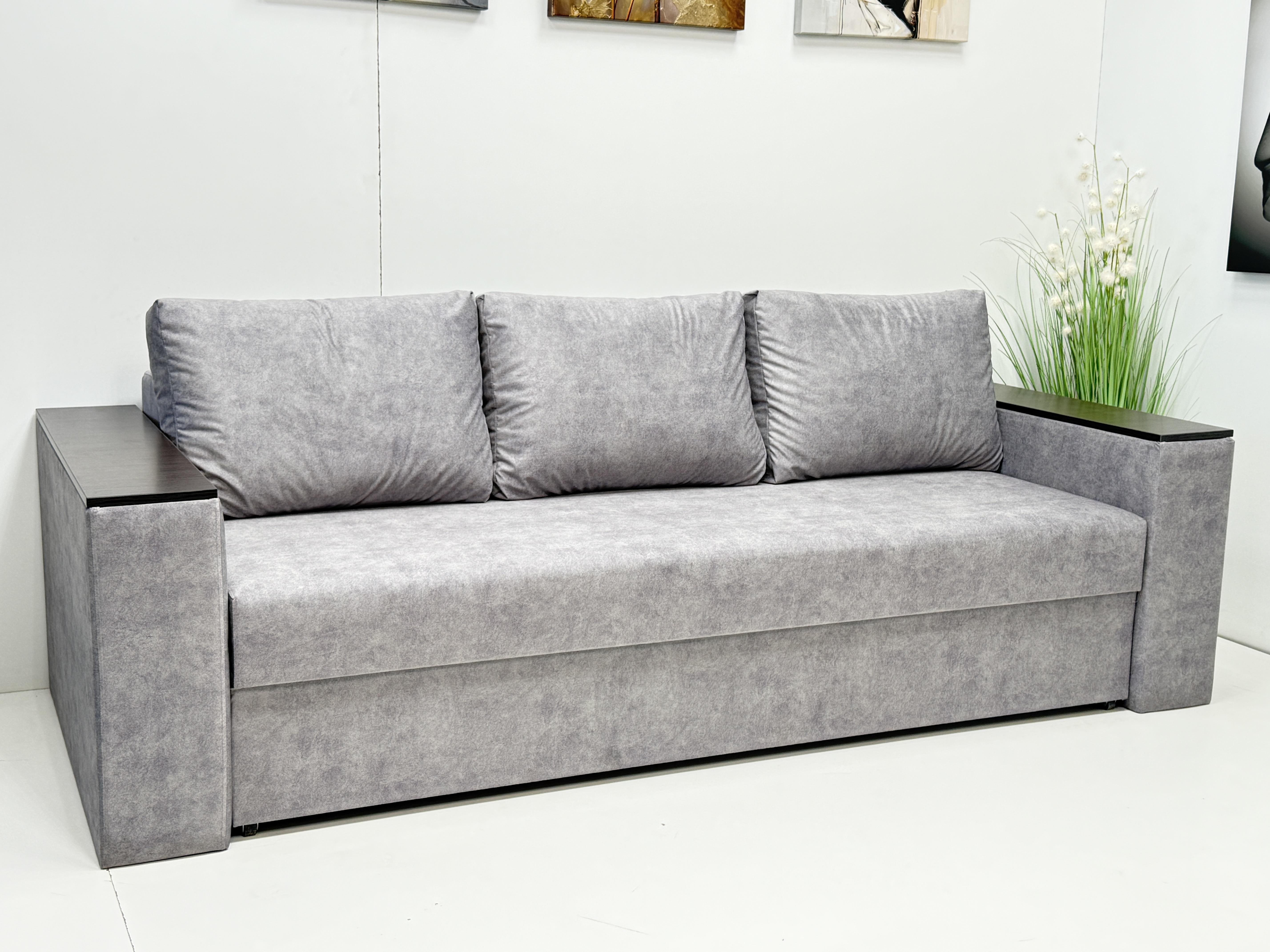 Диван еврокнижка Блест 235х98 см Серый