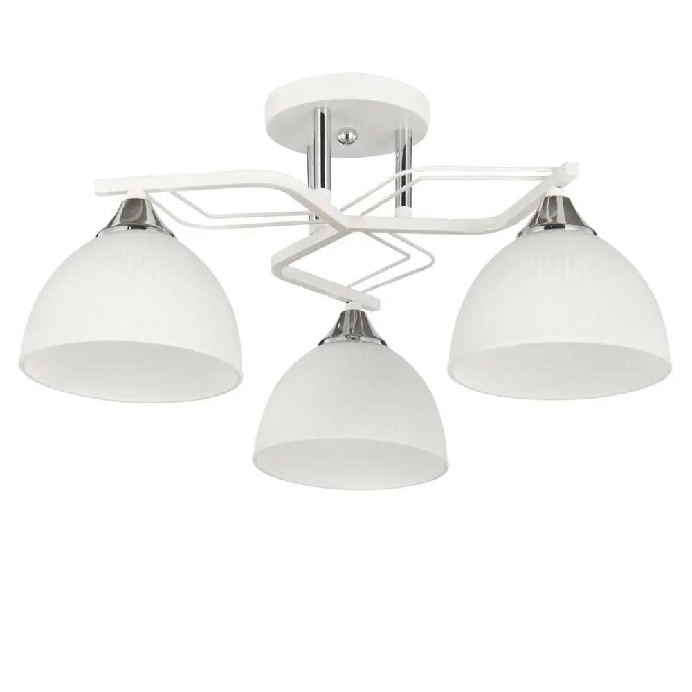 Люстра потолочная Light House SC-20081/3 WH/CR плафон белый 430х225 мм Белый/Хром