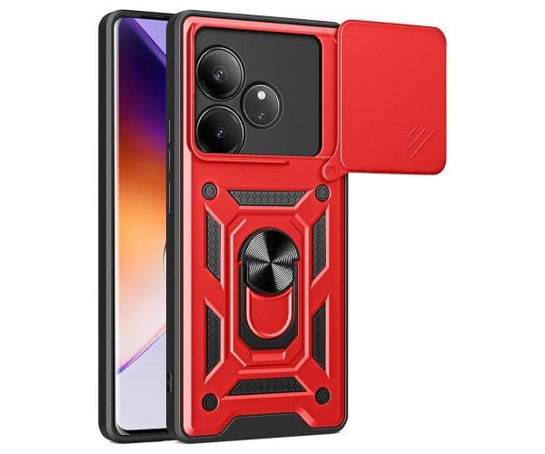 Чехол накладка Ricco Camera Sliding для Realme GT Neo6 / GT 6T / GT Neo6 SE Красный